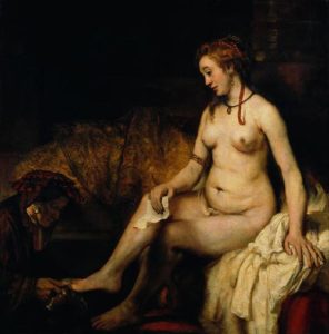 Rembrandt Betsabé con la carta de David (1654)